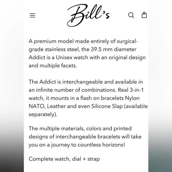 NEW IN BOX bill’s USA watches White Watch face 2 Interchangeable Straps Unisex - Picture 11 of 11